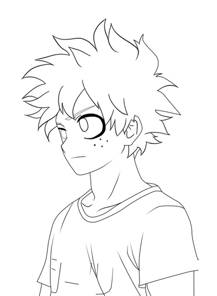 Printable Izuku Midoriya Coloring Pages Anime Coloring Pages