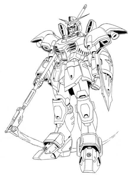 Gundam memegang Sabit
