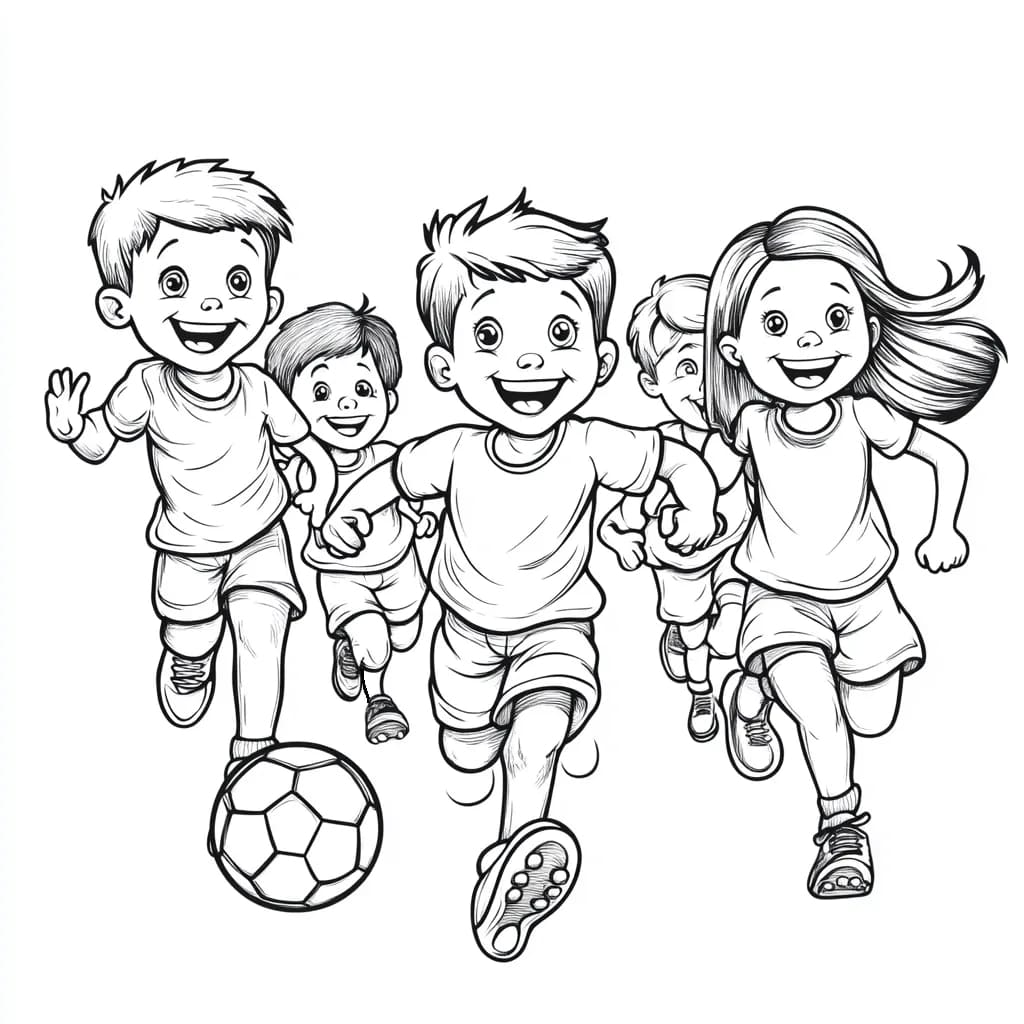 Anak-anak Bermain Sepak Bola