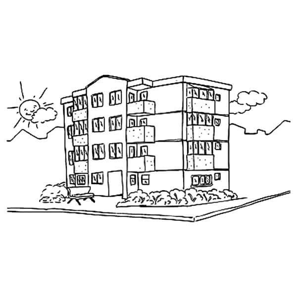 Apartemen dengan Cloudy dan Sunny