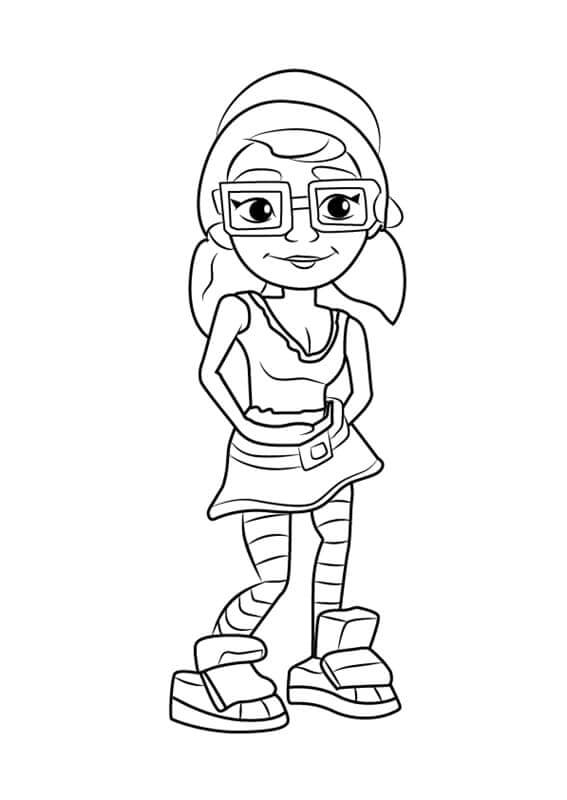 Jaro From Subway Surfers coloring page