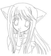 Wajah Gadis Serigala Anime