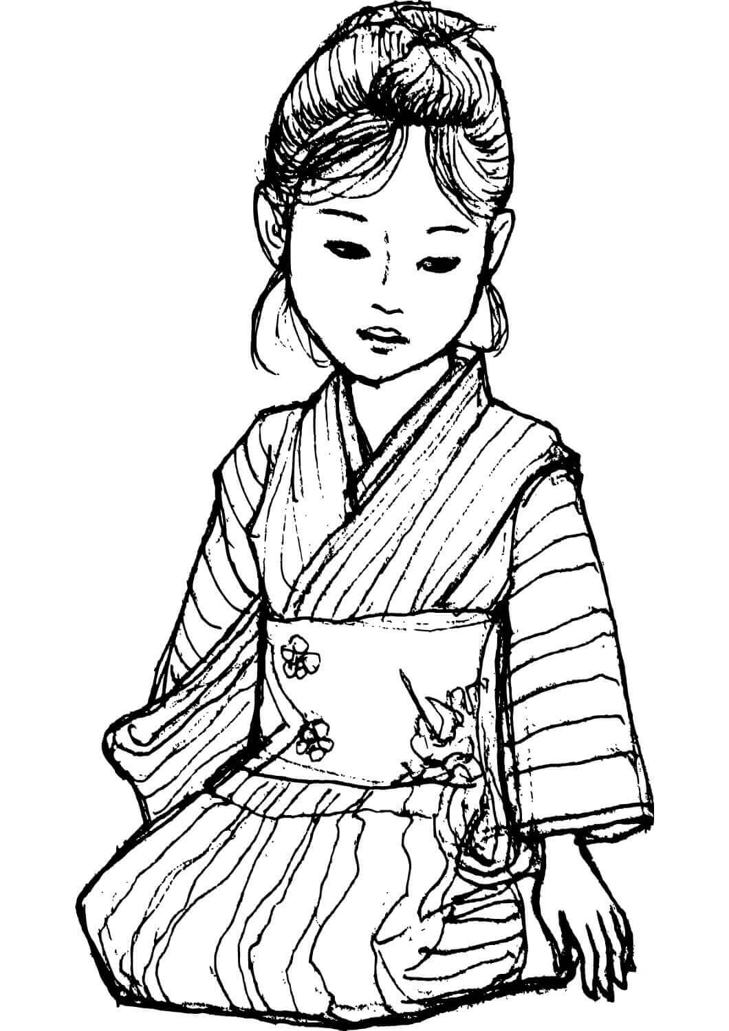 Gadis Jepang dalam Kimono