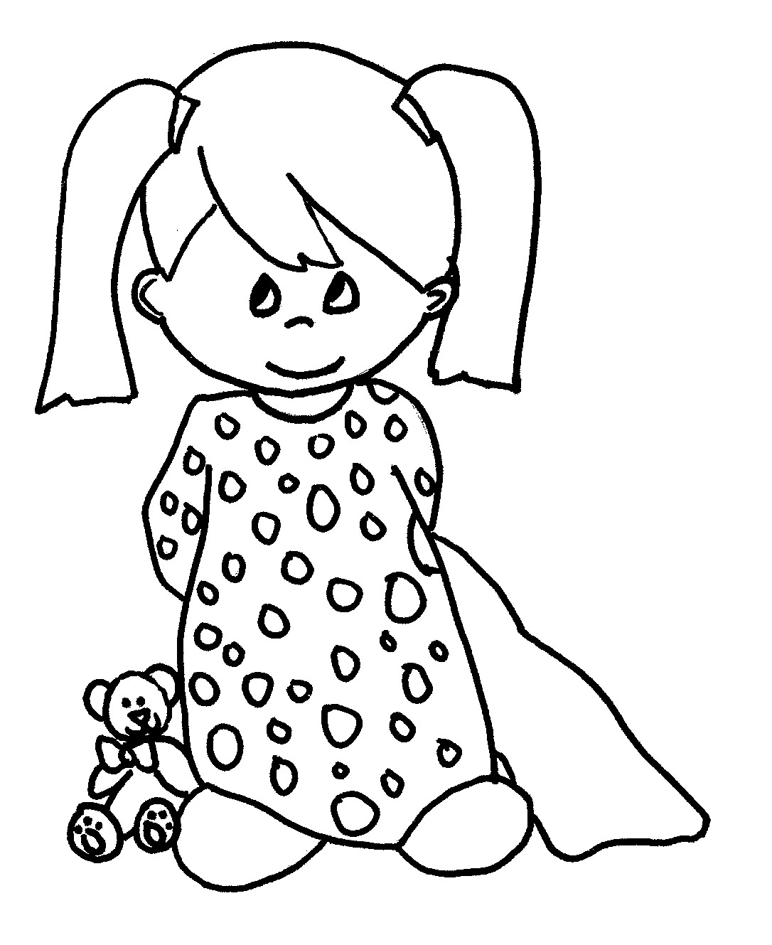 Gadis Kecil dan Boneka Beruang