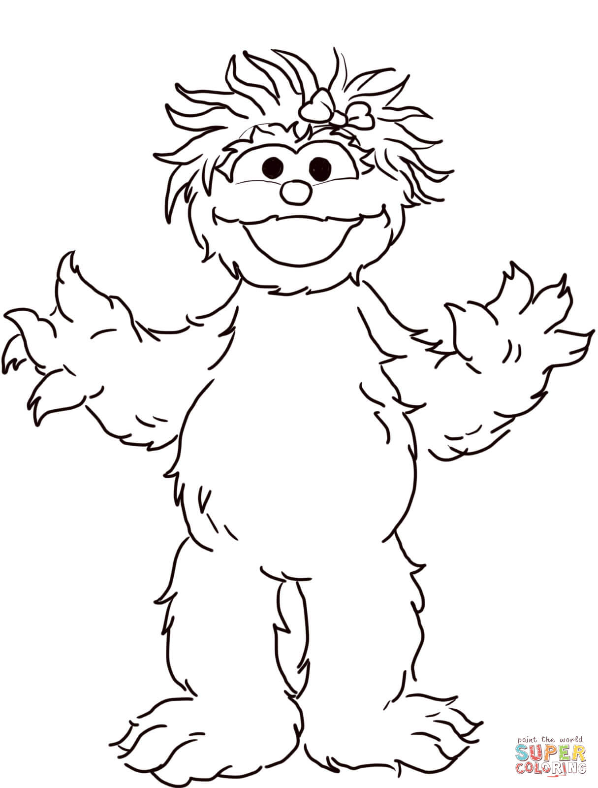 Snuffleupagus Stuffed Animal coloring page | Free Printable