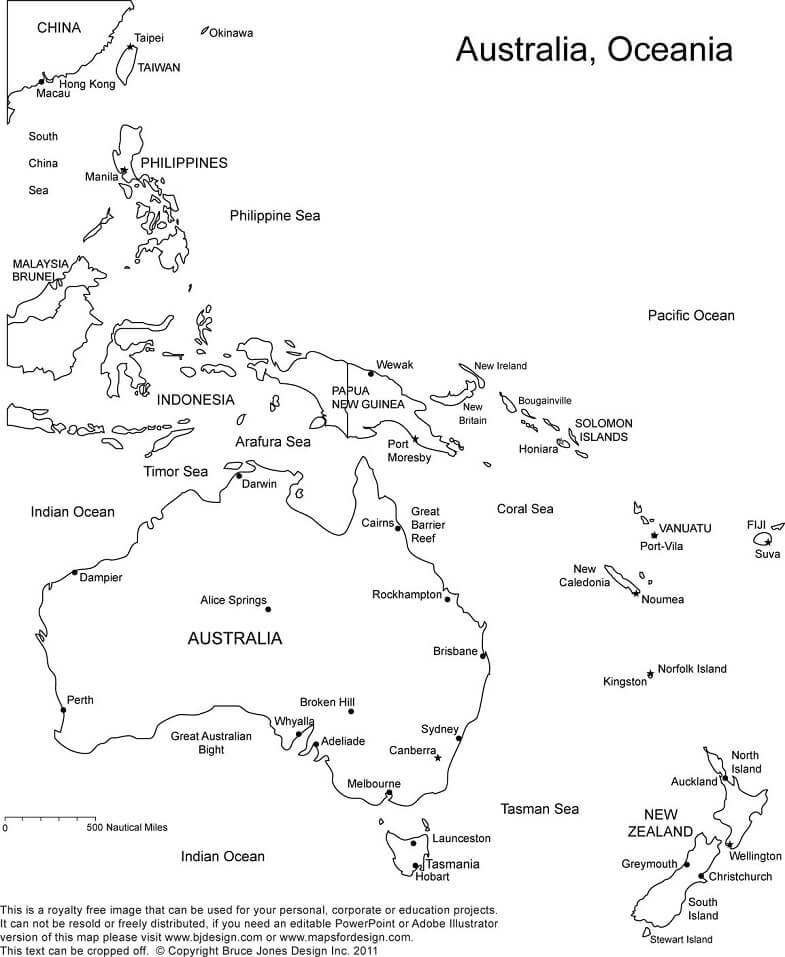 Peta Australia dan Oceania