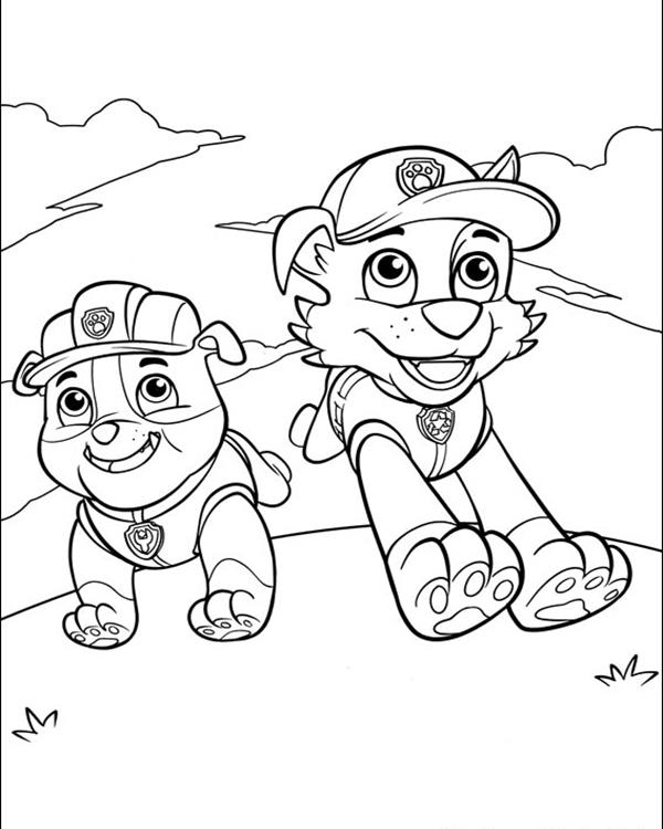 Rubble dan Rocky Berlari