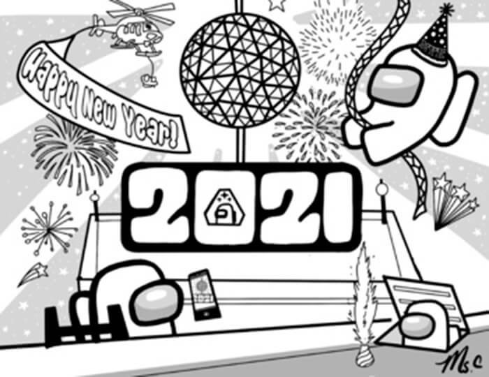 Selamat Tahun Baru 2021 Among Us