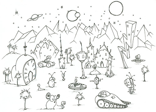 Beberapa Alien di Planet Alien