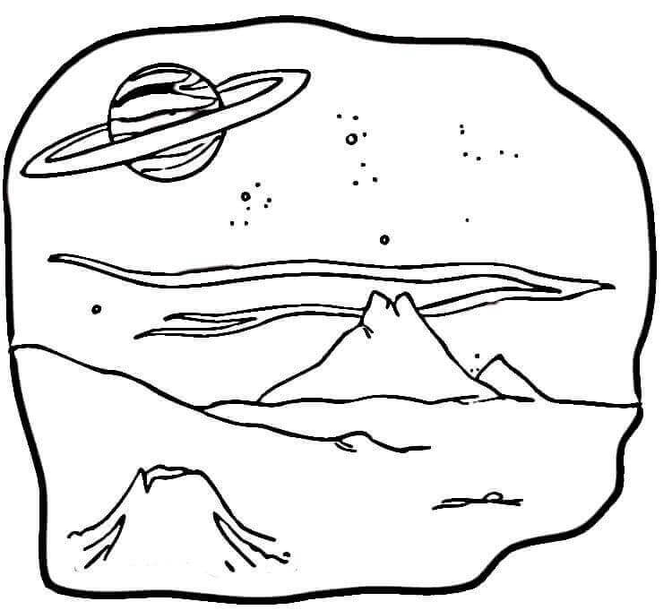 Pemandangan dari Bulan Saturnus
