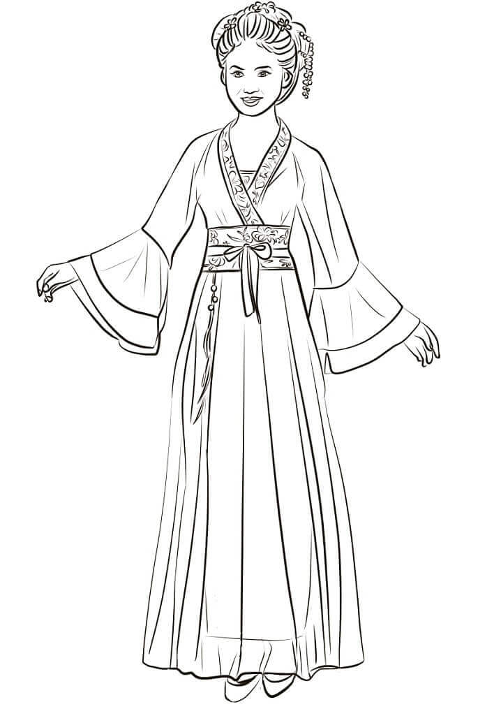 Wanita Tionghoa dalam Hanfu Tradisional