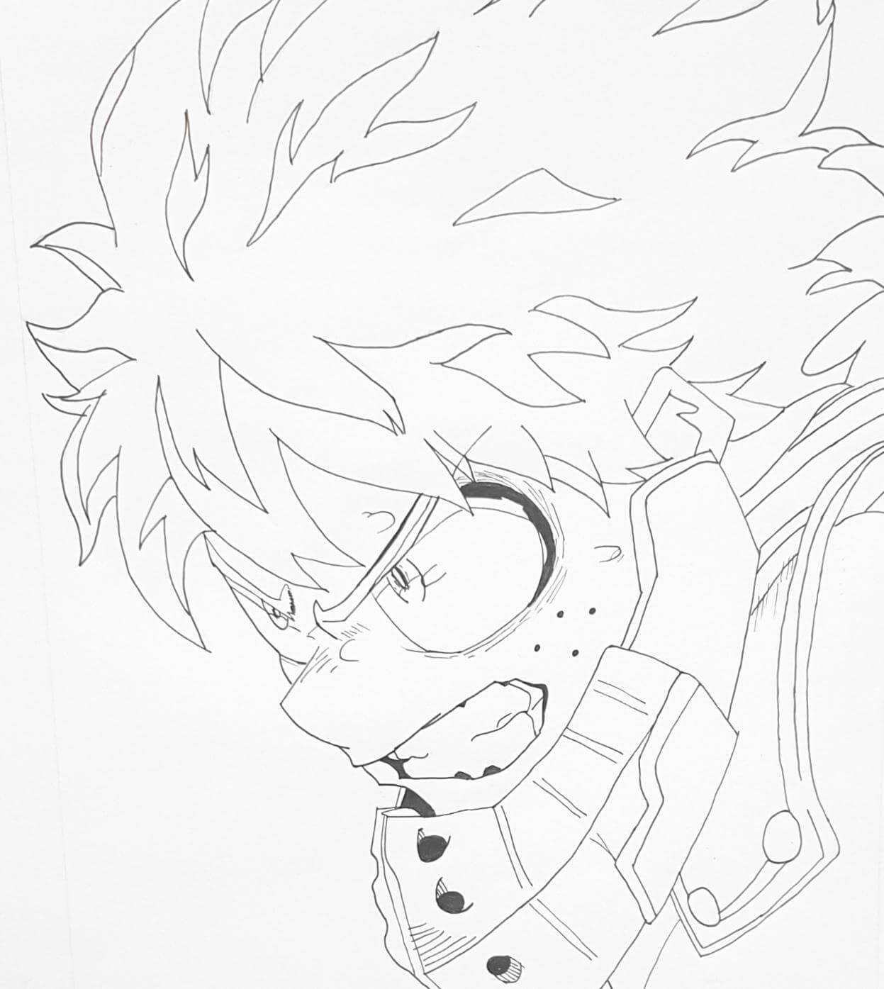 Wajah Deku Marah