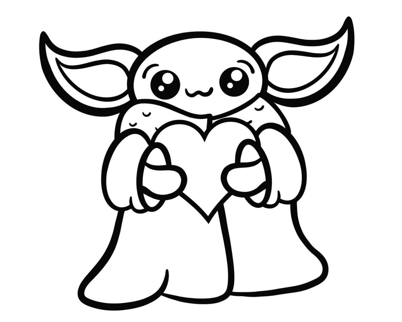 Bayi Yoda dengan Hati