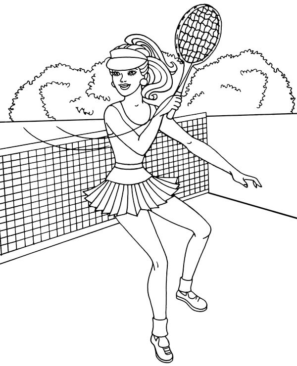 Gadis Cantik Bermain Tenis
