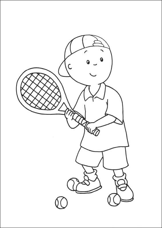 Caillou Bermain Tenis