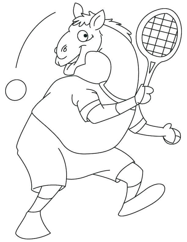Unta Bermain Tenis