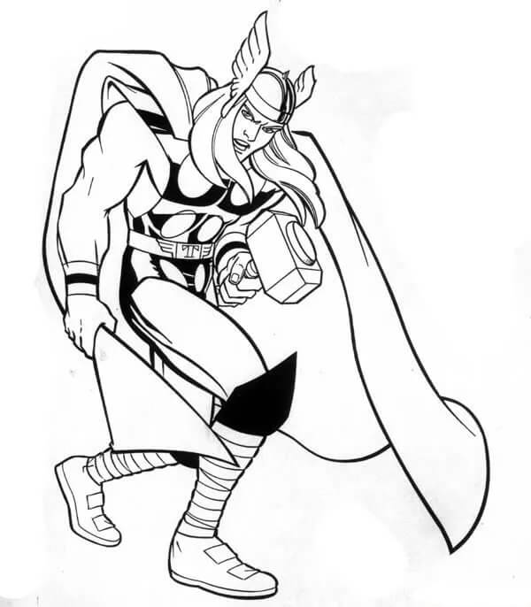 Kartun Thor dengan Palu
