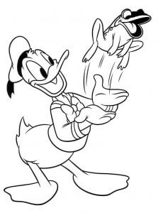 Donald Bebek Dengan Katak