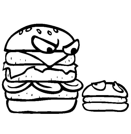 Dua hamburger Kartun