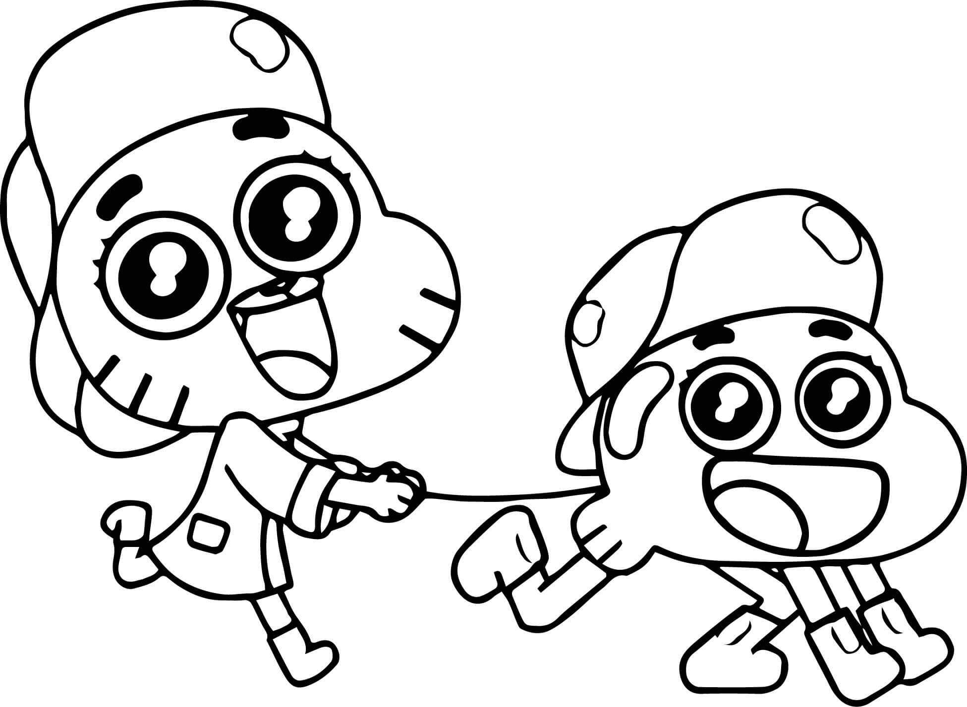 Gumball Imut-imut Dan Darwin Berjalan