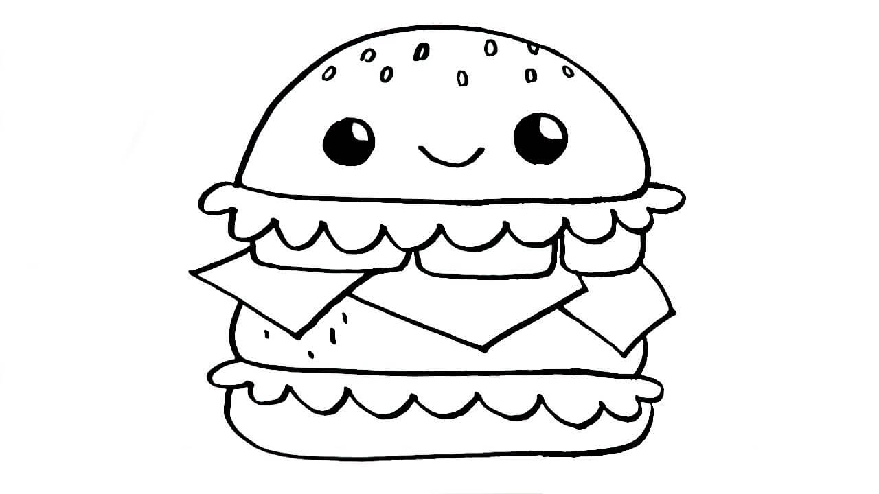 Hamburger Tersenyum