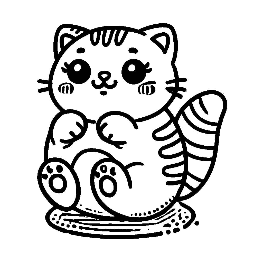 Kucing itu gemuk dan bulat