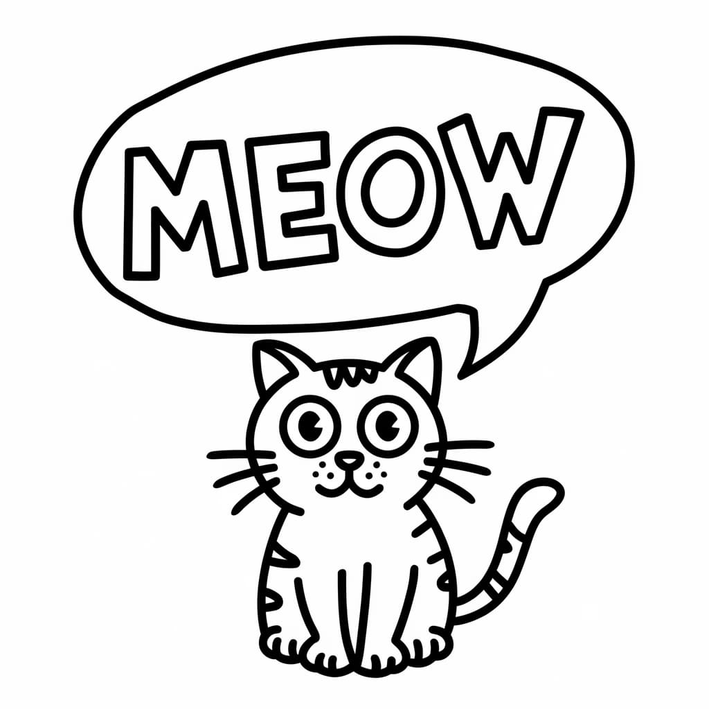 Kucing mengeong
