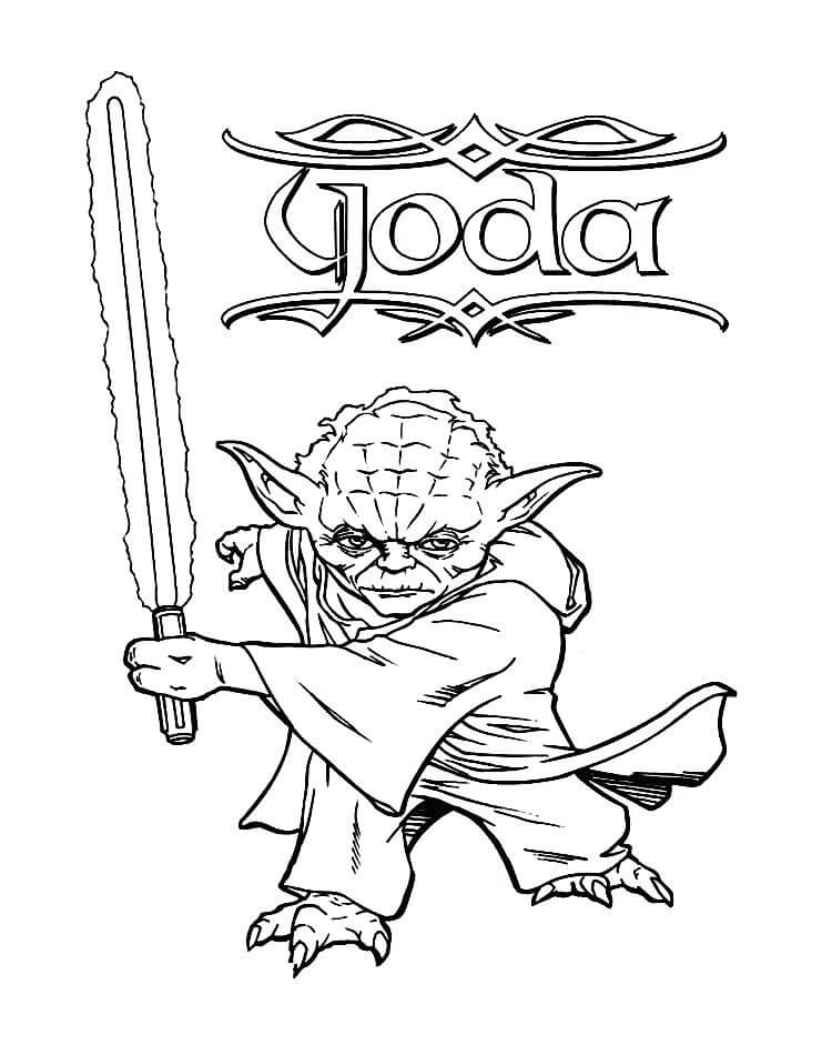 Guru Yoda Dengan Lightsaber