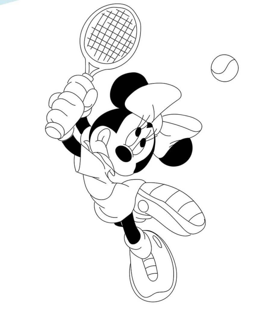 Minnie Mouse Bermain Tenis