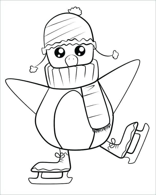 Penguin Bermain Seluncur Es