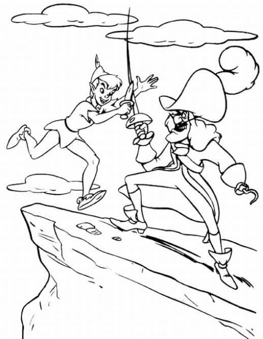 Pertarungan Peter Pan dan Hook