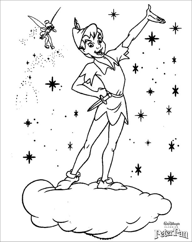 Peter Pan dan Tinkerbell dengan Bintang