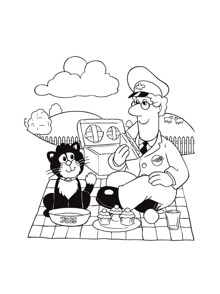 Tukang Pos dan Kucing Duduk