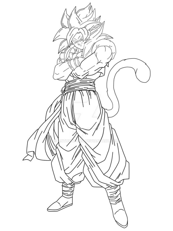 SSJ4 Gogeta Tersenyum