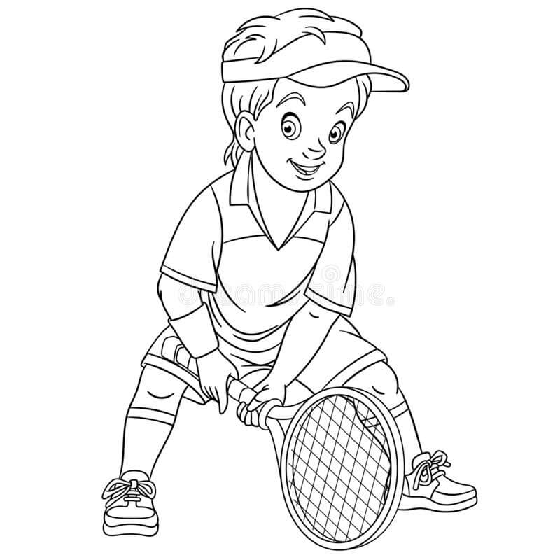 Anak Kecil Bermain Tenis