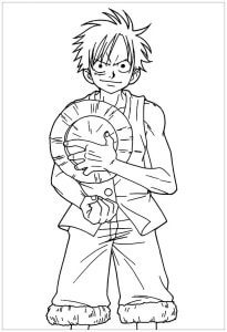 Wajah Luffy Tersenyum