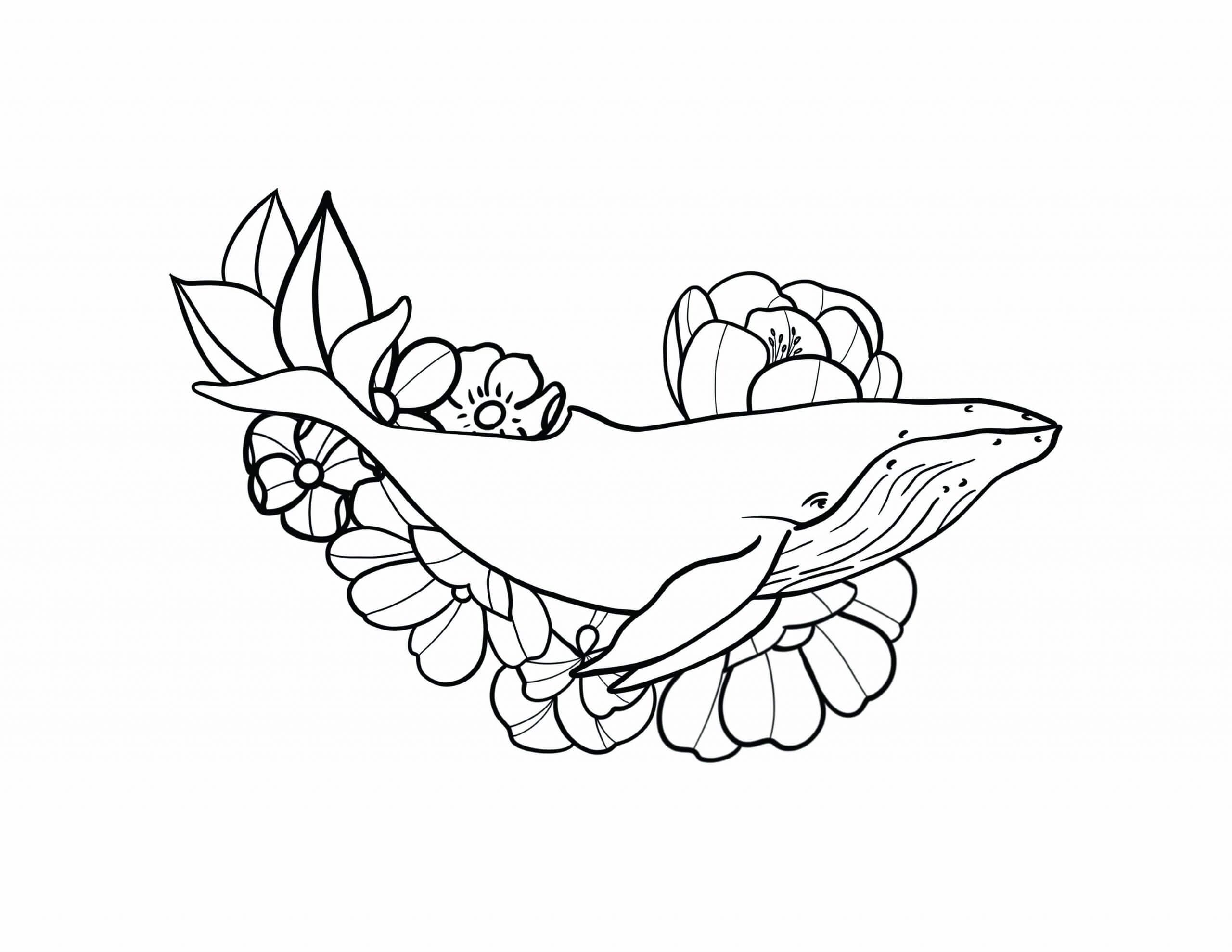 Whale with Flower