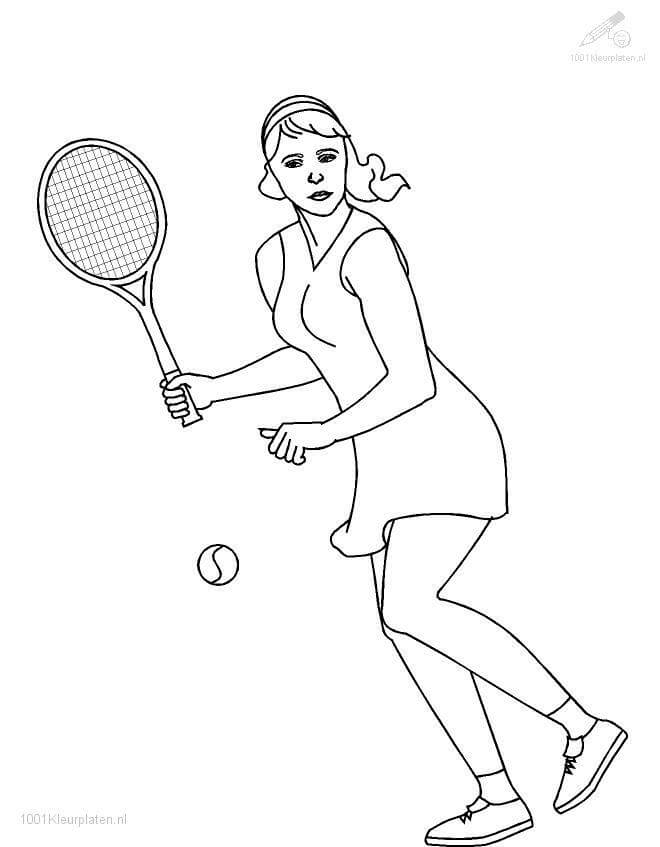 Wanita bermain Tenis
