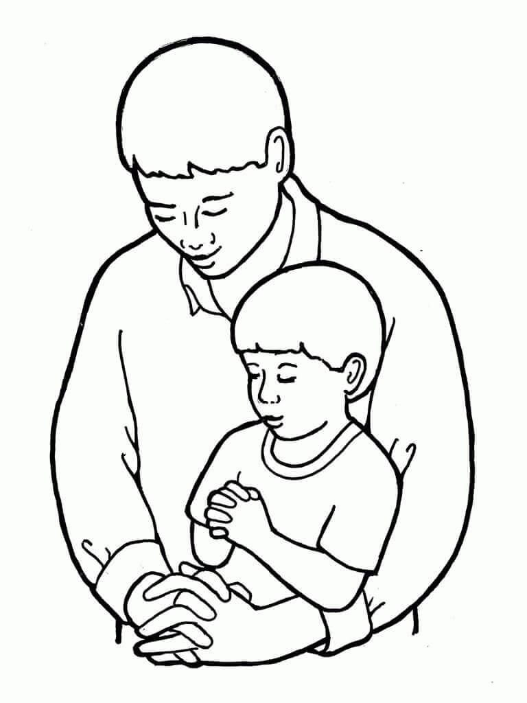 Anak Berdoa dengan Ayah