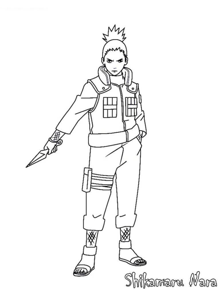 Hebat Shikamaru Memegang Kunai