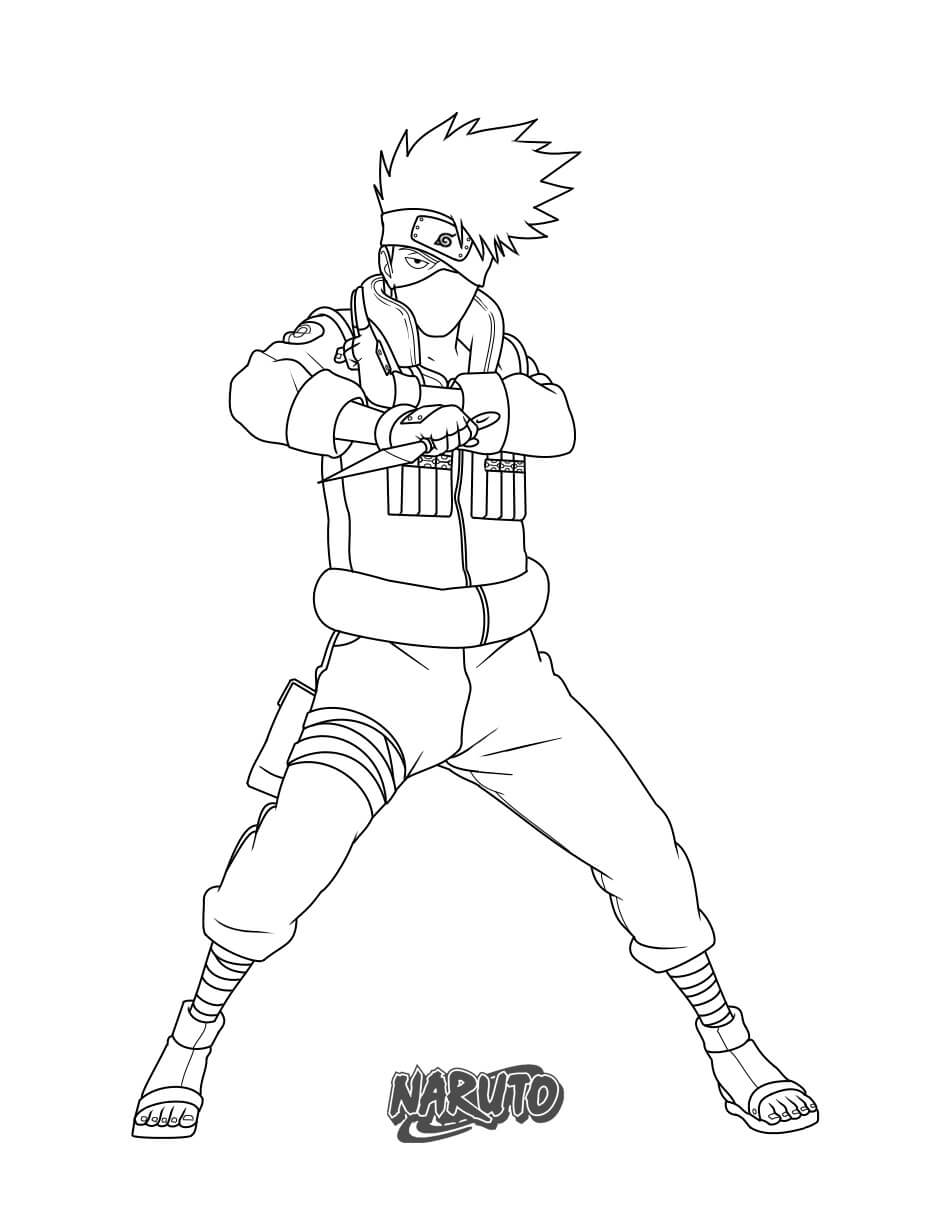 Kakashi Memegang Kunai