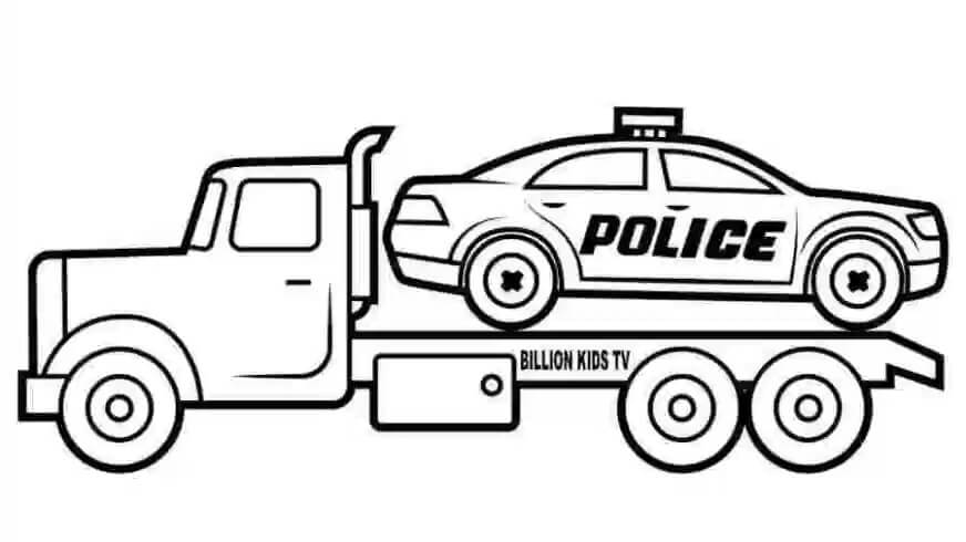 Kereta Polis dalam Lori