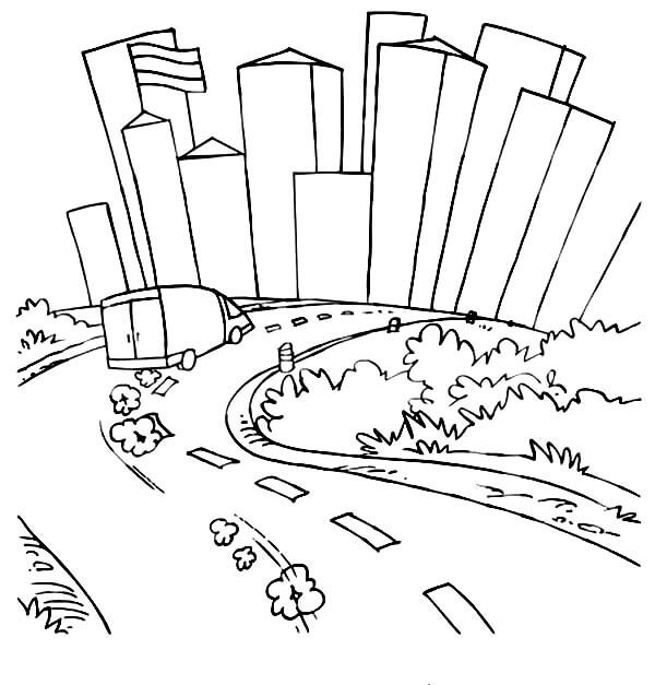 Menggambar Jalan di Kota