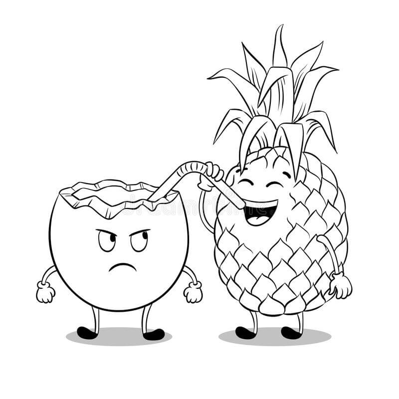 Minuman Nanas dan Kelapa