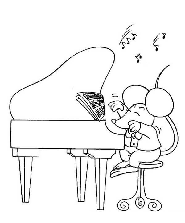 Mouse Memainkan Piano