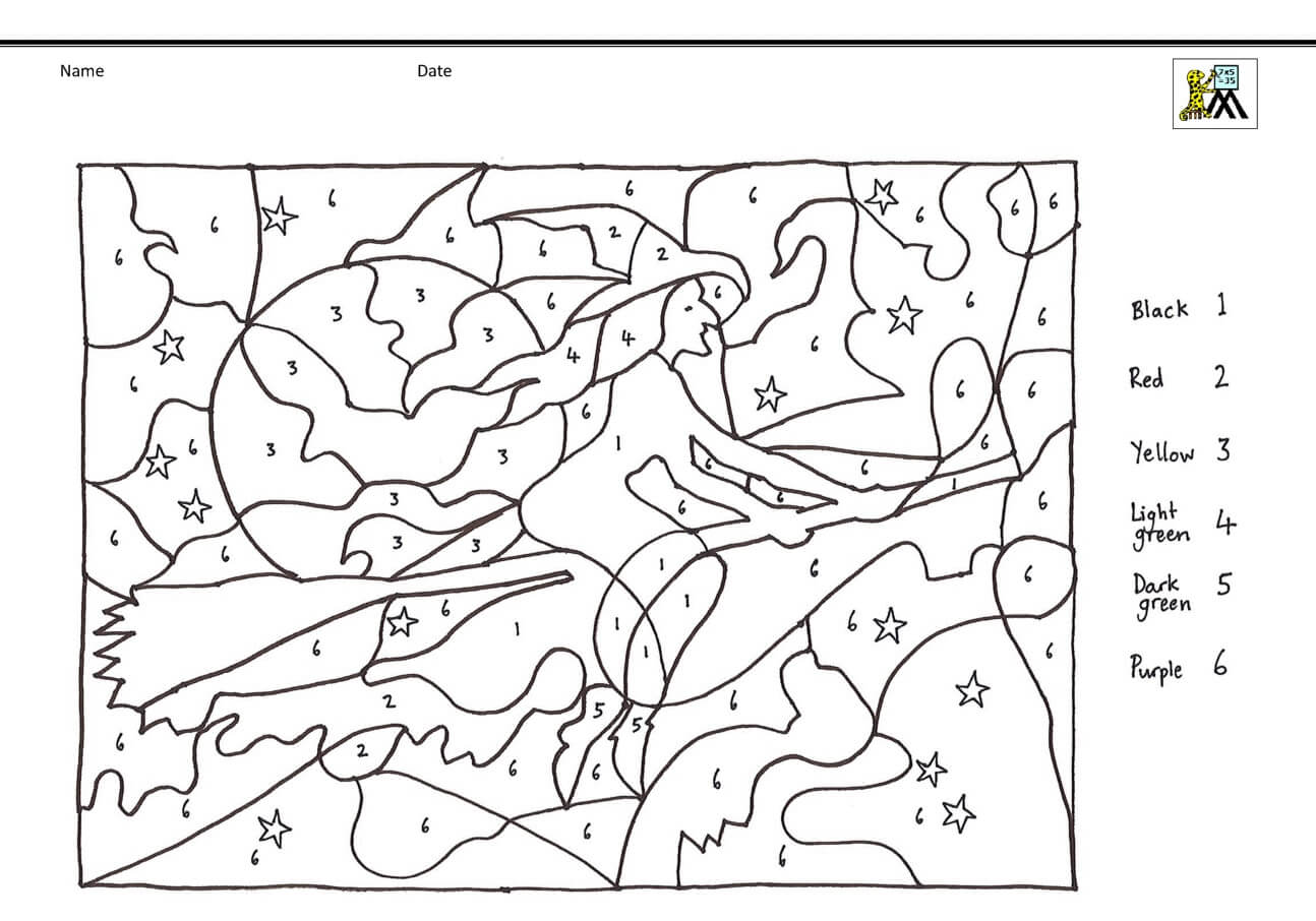 Раскраска по номерам Хэллоуин
