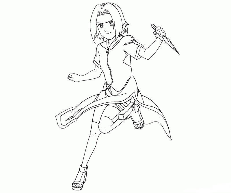 Sakura Memegang Kunai