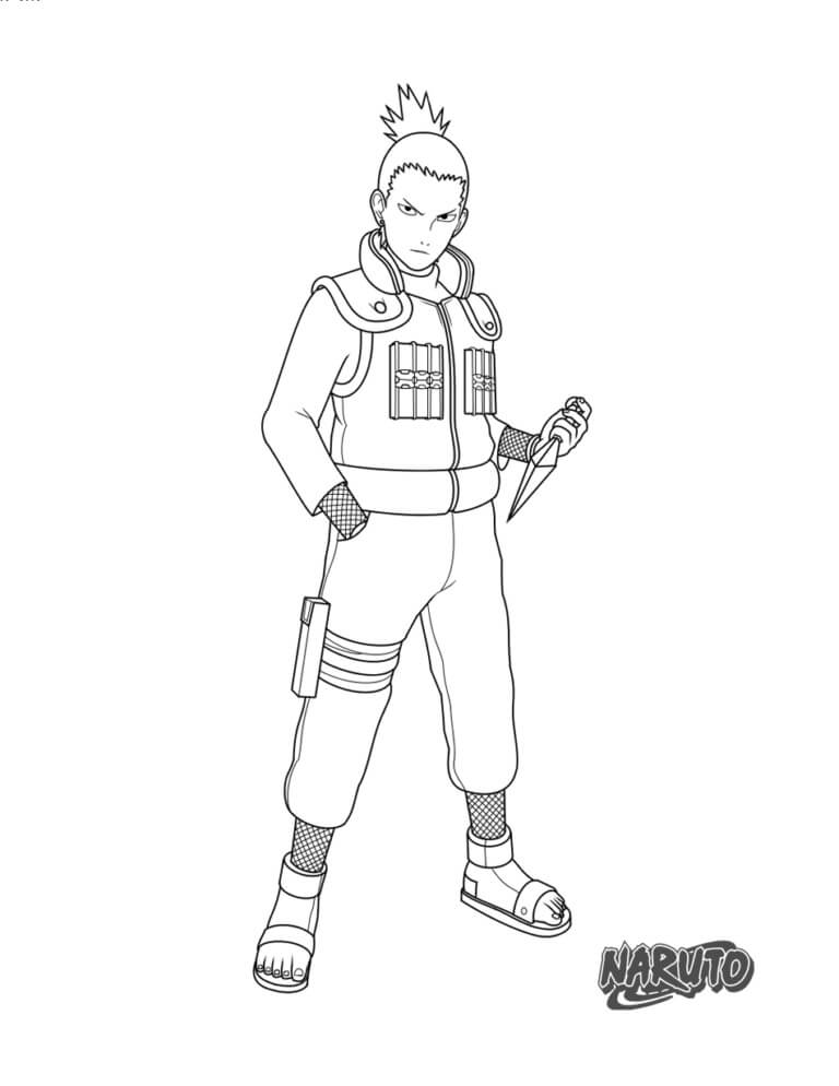 Shikamaru Memegang Kunai