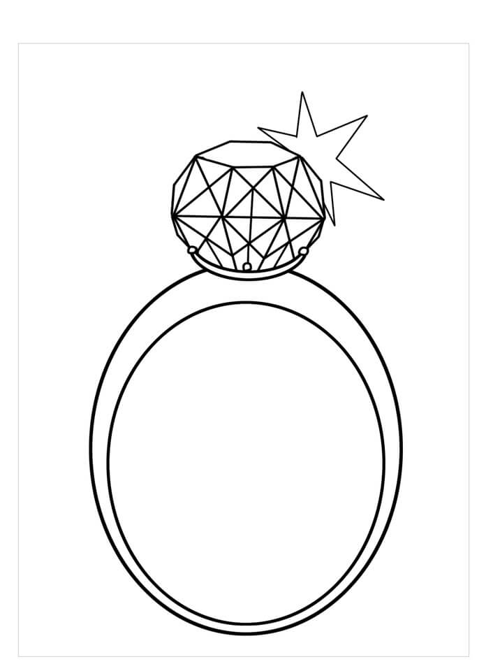 Cincin Berlian dengan Bintang