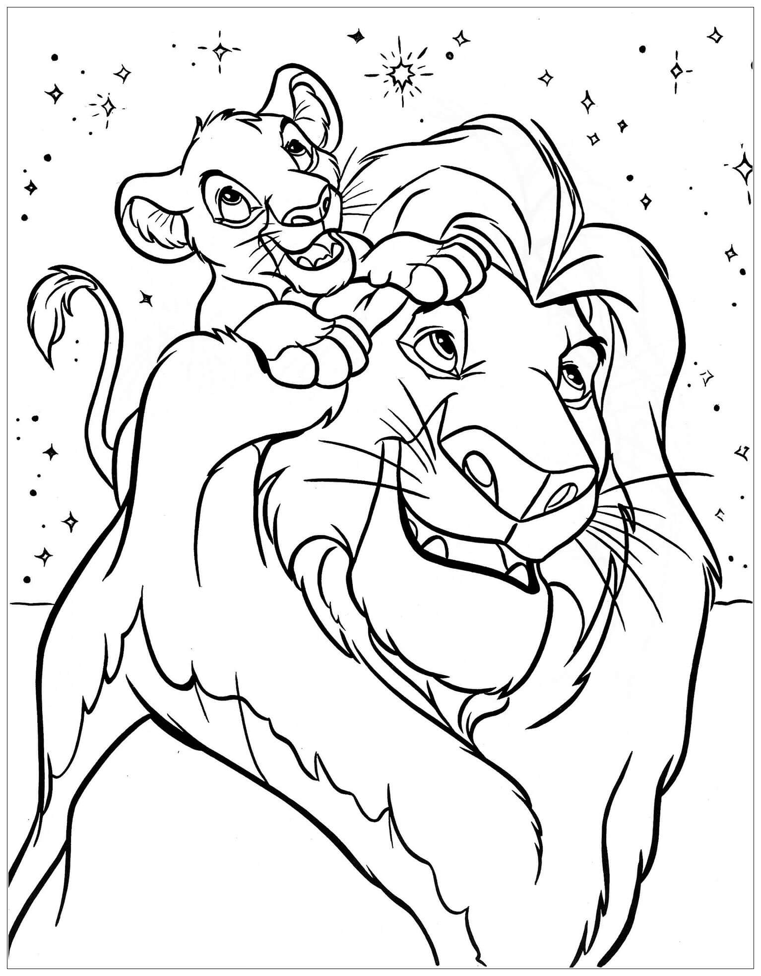 Mufasa dengan Putranya Simba